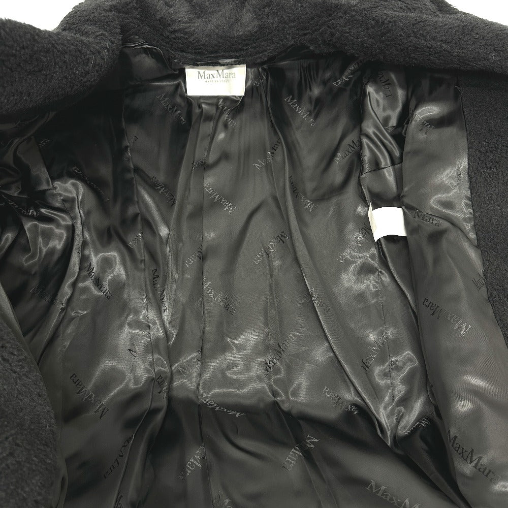 MAX MARA 2521016052 Teddy Bear Apparel Long Coat, Alpaca, Women's, Black