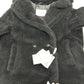 MAX MARA 2521016052 Teddy Bear Apparel Long Coat, Alpaca, Women's, Black