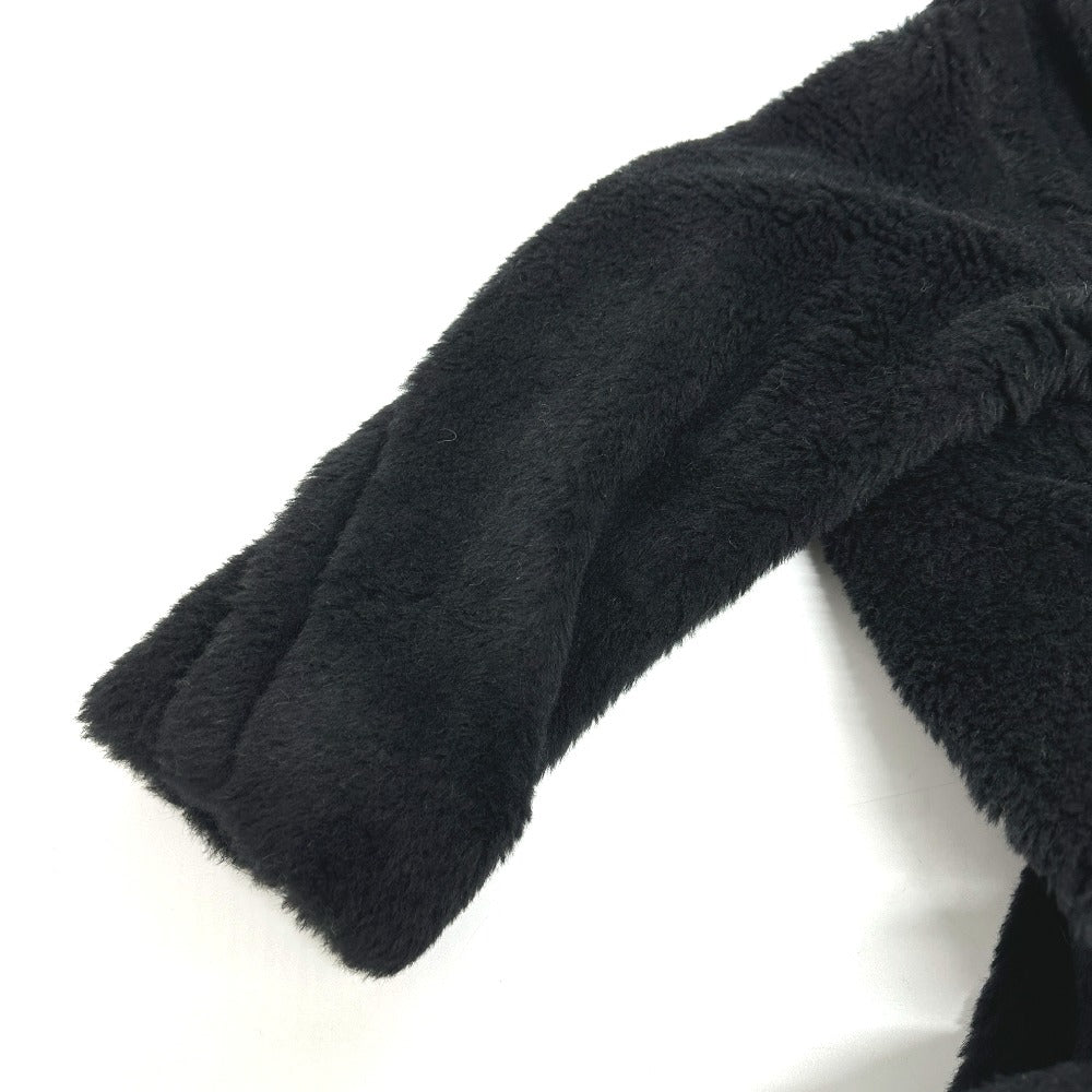 MAX MARA 2521016052 Teddy Bear Apparel Long Coat, Alpaca, Women's, Black