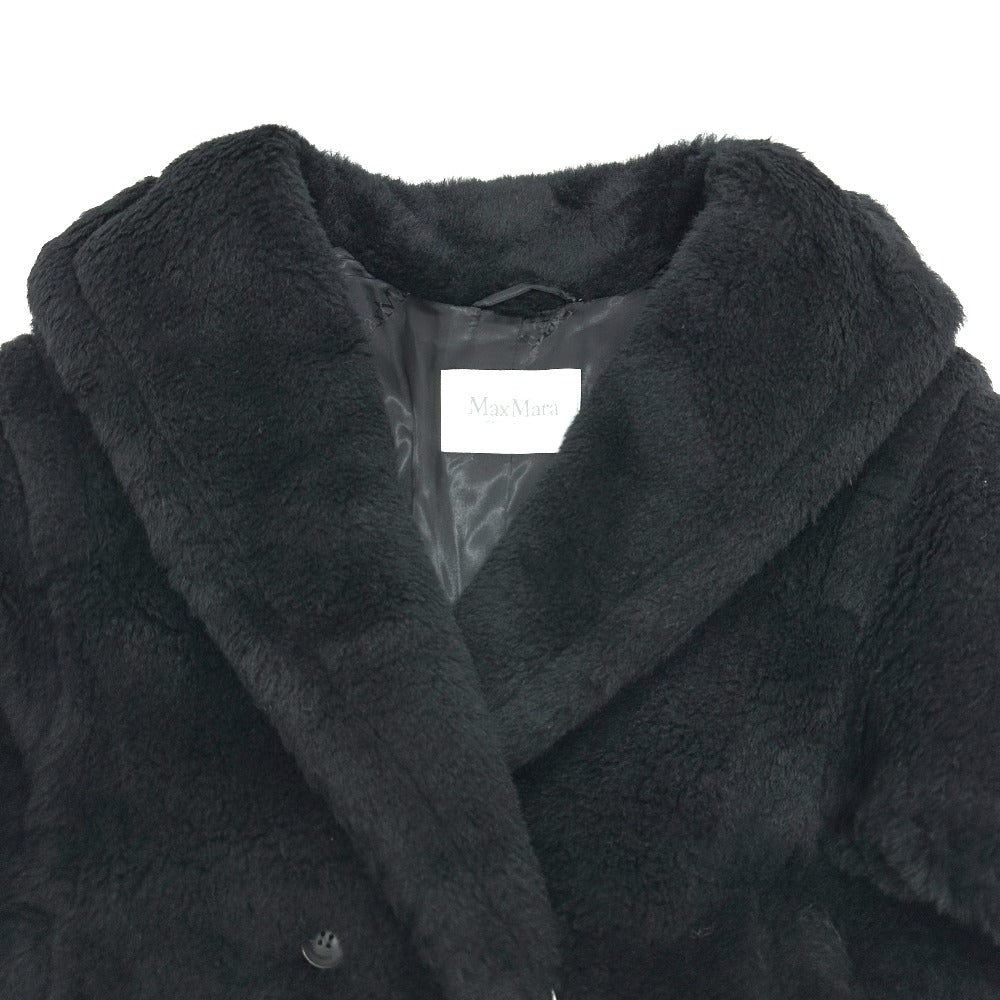 MAX MARA 2521016052 テディベア アパレル ロングコート アルパカ レディース ブラック