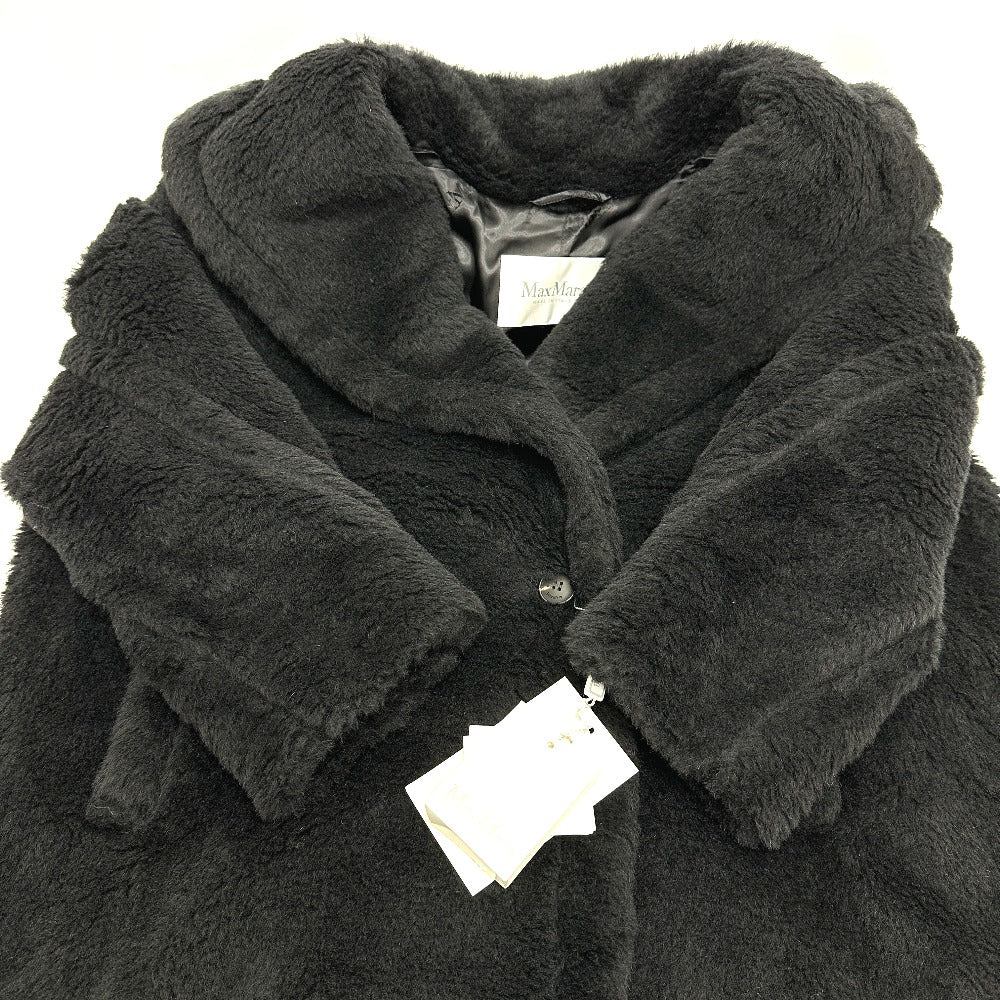 MAX MARA 2521016052 テディベア アパレル ロングコート アルパカ レディース ブラック