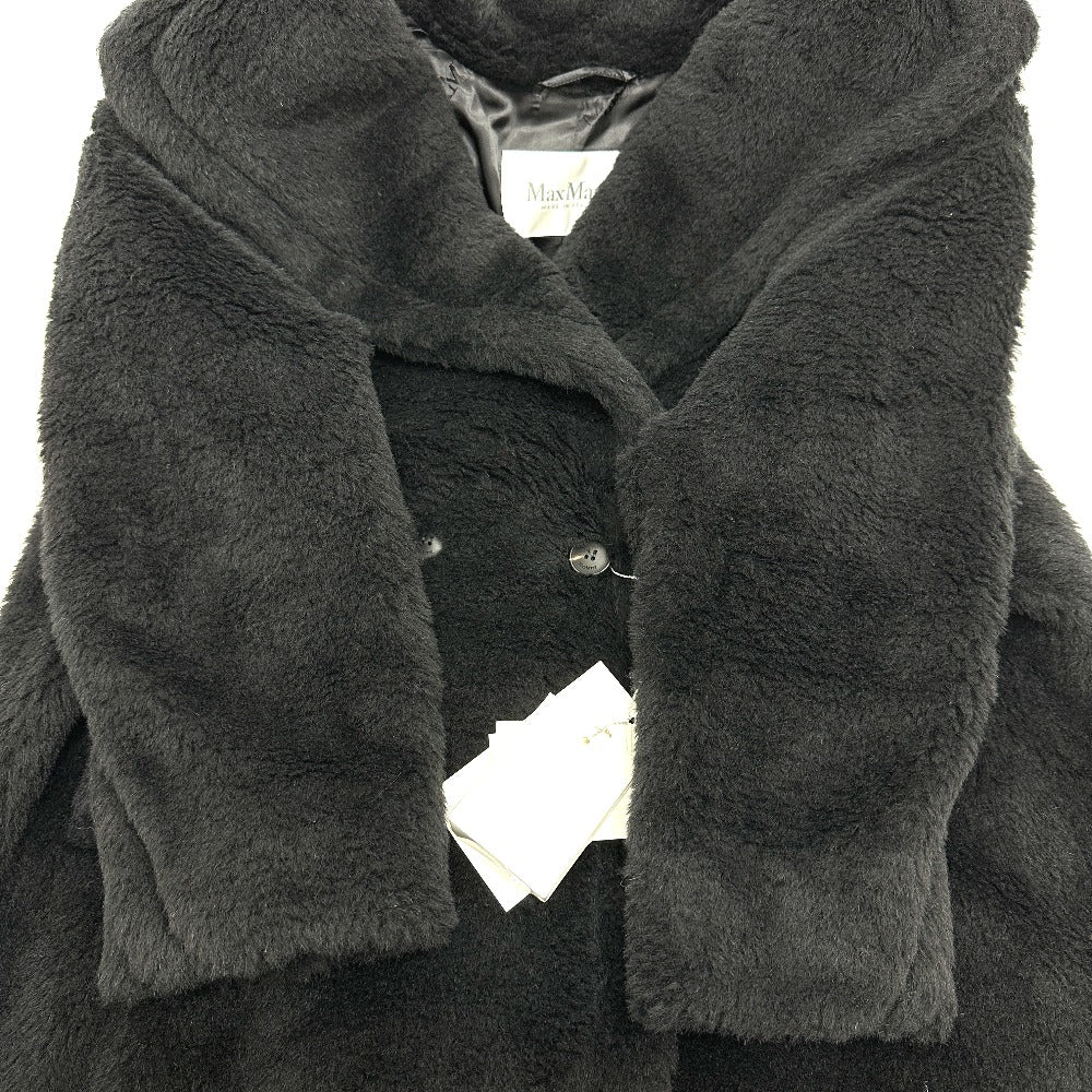 MAX MARA 2521016052 テディベア アパレル ロングコート アルパカ レディース ブラック