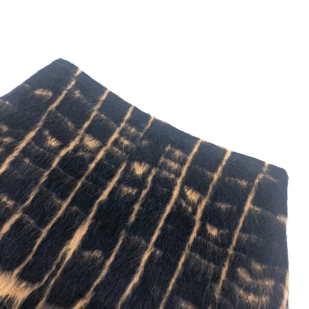 MAX MARA S Max Mara Knee-length shaggy skirt, apparel bottoms skirt alpaca Brown/Black Used