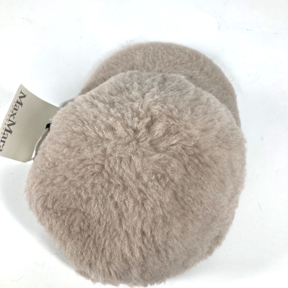 MAX MARA ファー モコモコ テディ teddy 帽子 キャップ帽 ベースボール キャップ ウール レディース ベージュ - brandshop-reference