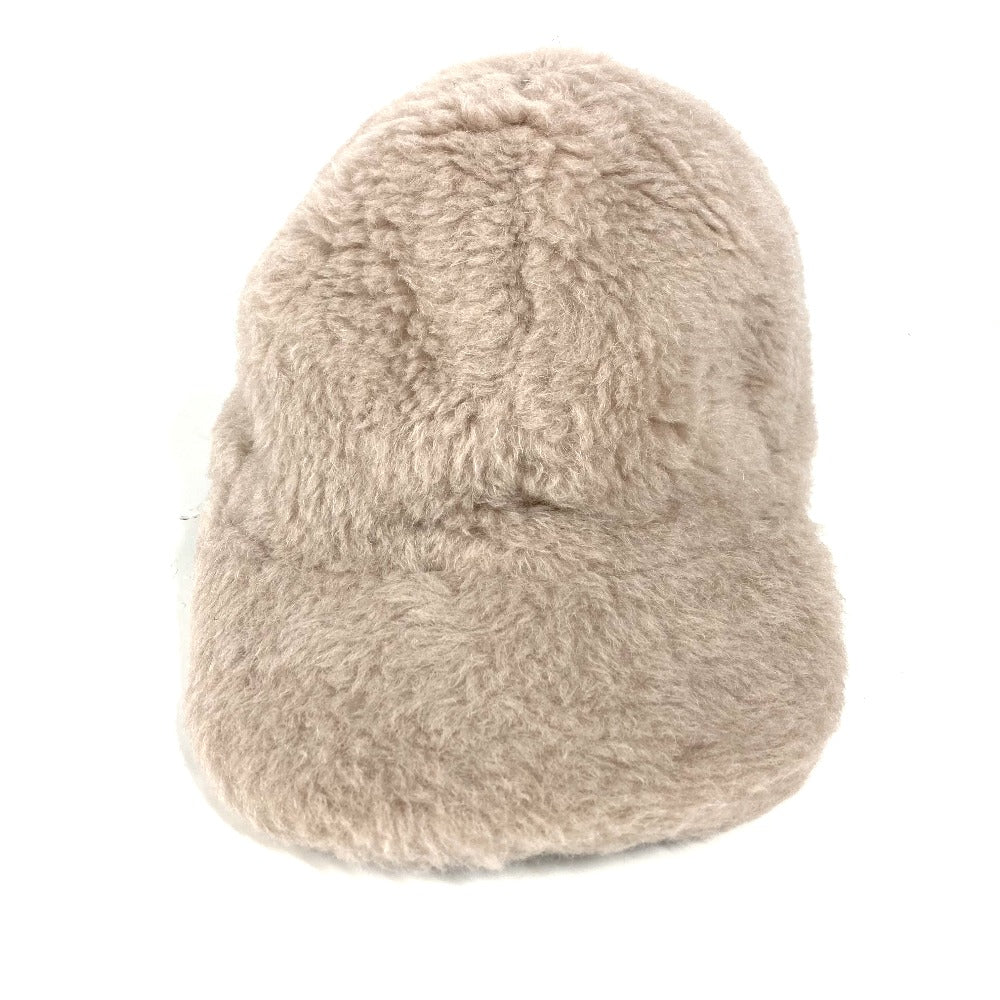 MAX MARA ファー モコモコ テディ teddy 帽子 キャップ帽 ベースボール キャップ ウール レディース ベージュ - brandshop-reference
