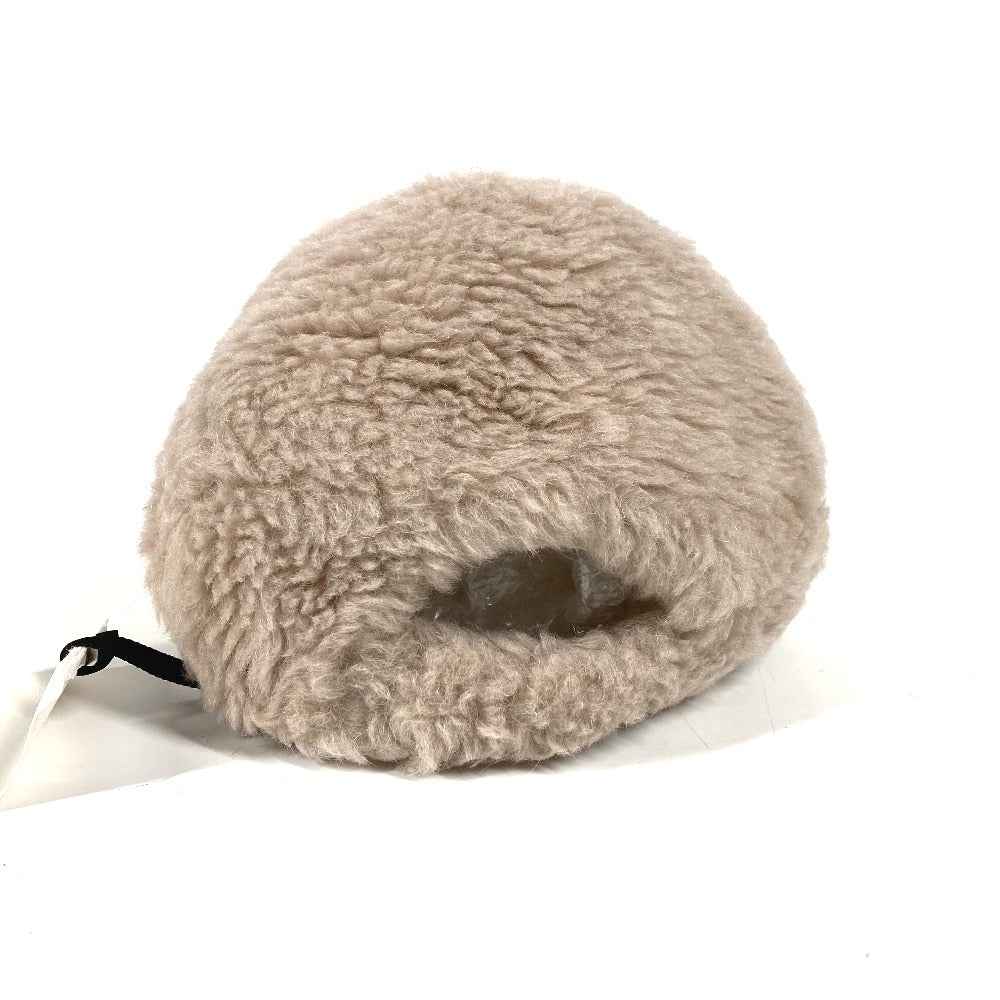 MAX MARA ファー モコモコ テディ teddy 帽子 キャップ帽 ベースボール キャップ ウール レディース ベージュ - brandshop-reference