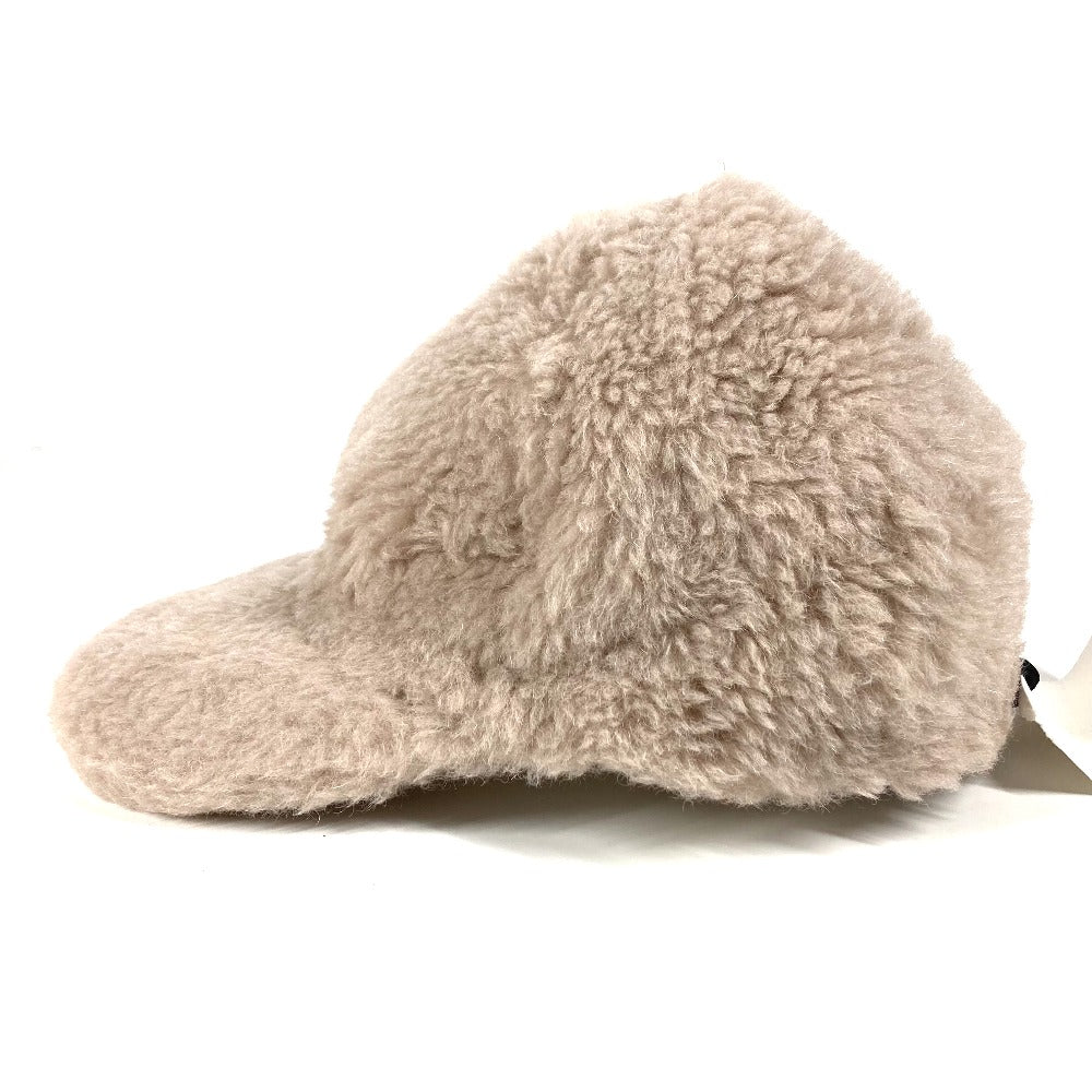 MAX MARA ファー モコモコ テディ teddy 帽子 キャップ帽 ベースボール キャップ ウール レディース ベージュ - brandshop-reference