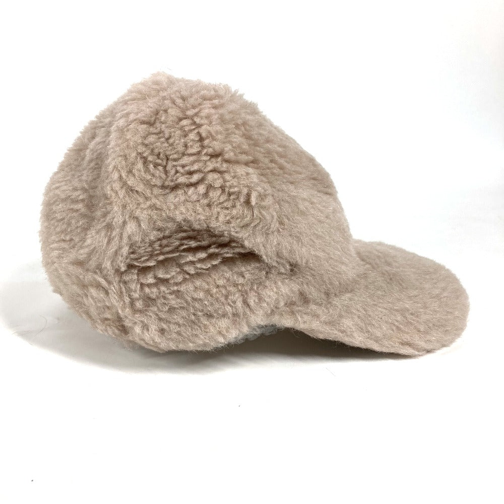 MAX MARA ファー モコモコ テディ teddy 帽子 キャップ帽 ベースボール キャップ ウール レディース ベージュ - brandshop-reference