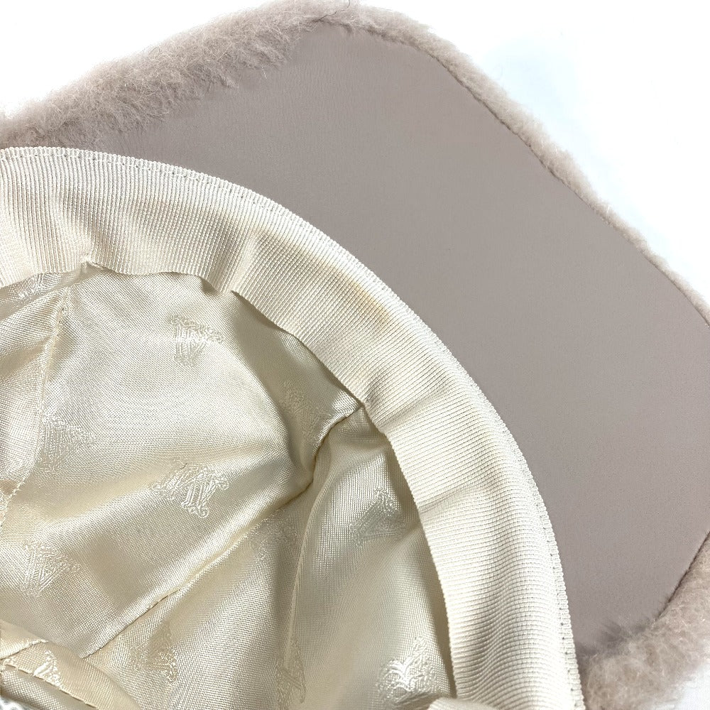 MAX MARA ファー モコモコ テディ teddy 帽子 キャップ帽 ベースボール キャップ ウール レディース ベージュ - brandshop-reference