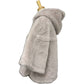 MAX MARA 25247361926 Petalo Teddy Bear Cape, Hooded Poncho, Alpaca, Women's, Gray-Beige