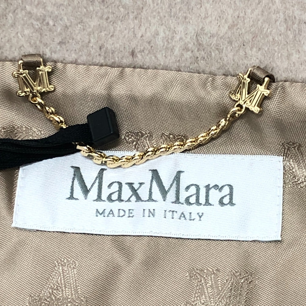 MAX MARA 25247361926 Petalo Teddy Bear Cape, Hooded Poncho, Alpaca, Women's, Gray-Beige