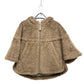 MAX MARA 25247361826 Petalo Teddy Bear Cape Apparel Outerwear Hooded Apparel Poncho Alpaca Women's Brown