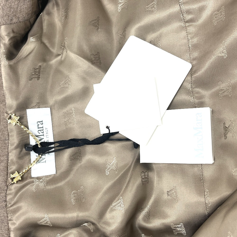 MAX MARA 25247361826 Petalo Teddy Bear Cape Apparel Outerwear Hooded Apparel Poncho Alpaca Women's Brown