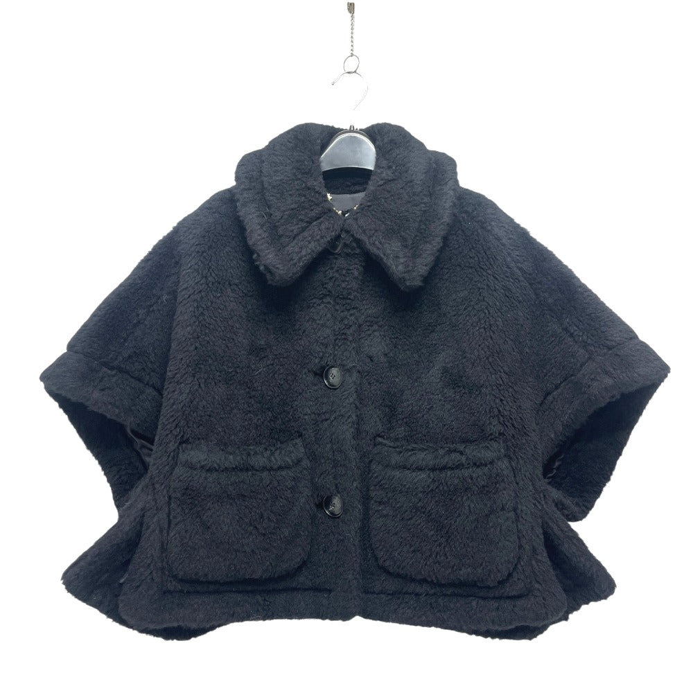 MAX MARA 2524736062 Teddy Bear New Teurelzo Teddy Cape Apparel Poncho Alpaca Ladies Black