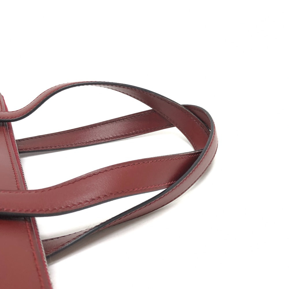 HERMES エスカパーダ ビジネス トートバック カバン バック トートバッグ ボックスカーフ ユニセックス ボルドー ワインレッド