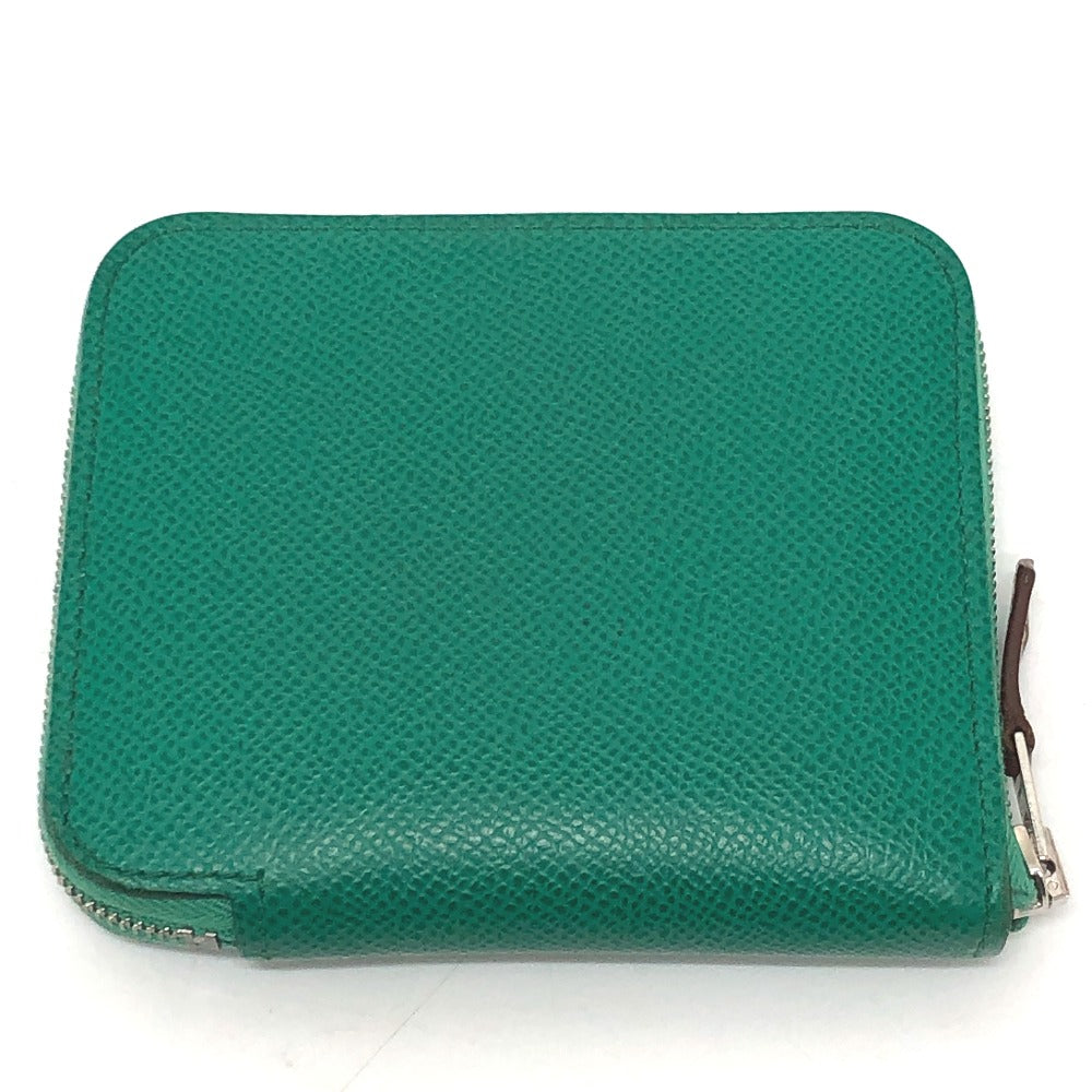 HERMES アザップコンパクト･シルクイン ラウンド コンパクトウォレット 2つ折り財布 ヴォーエプソン レディース ヴェールジェイド グリーン