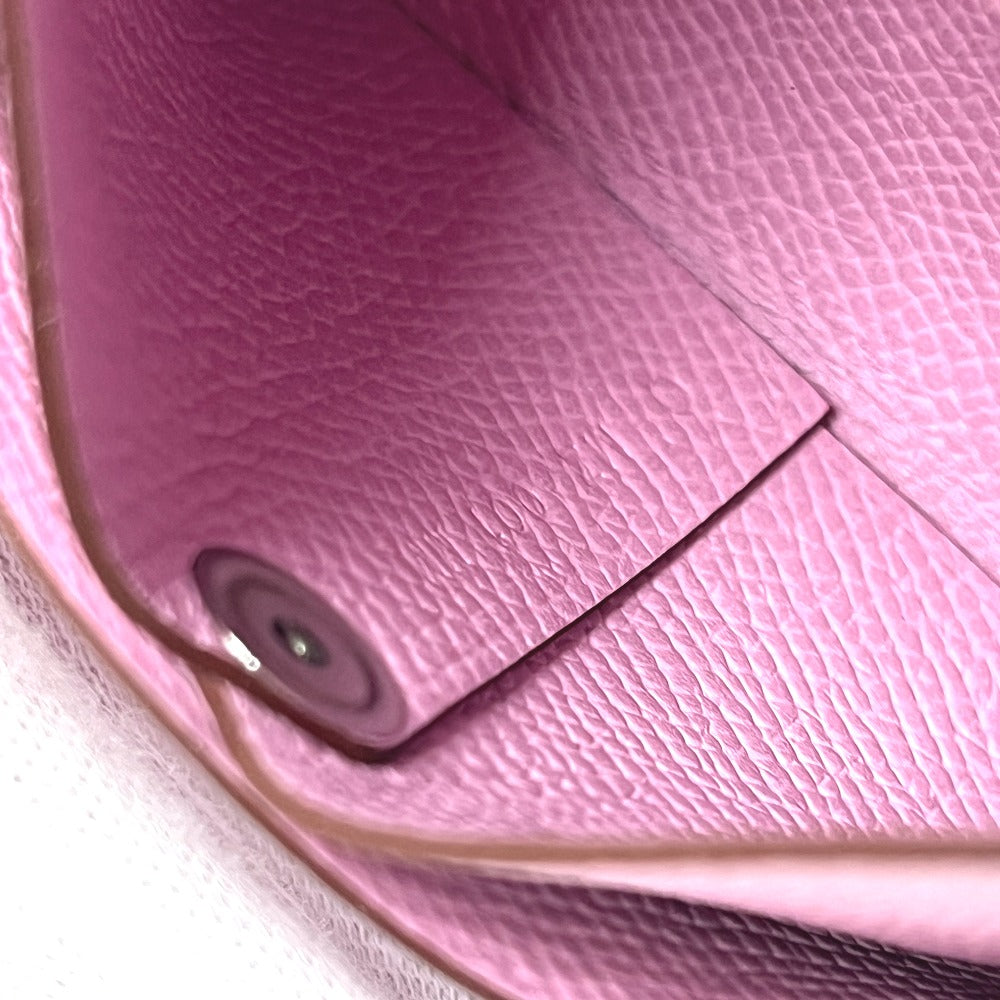 HERMES Bastia Wallet Coin Compartment Mini Pouch Small Item Case coin purse Epsom Morve Silvestre pink Used