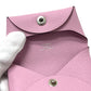 HERMES Bastia Wallet Coin Compartment Mini Pouch Small Item Case coin purse Epsom Morve Silvestre pink Used
