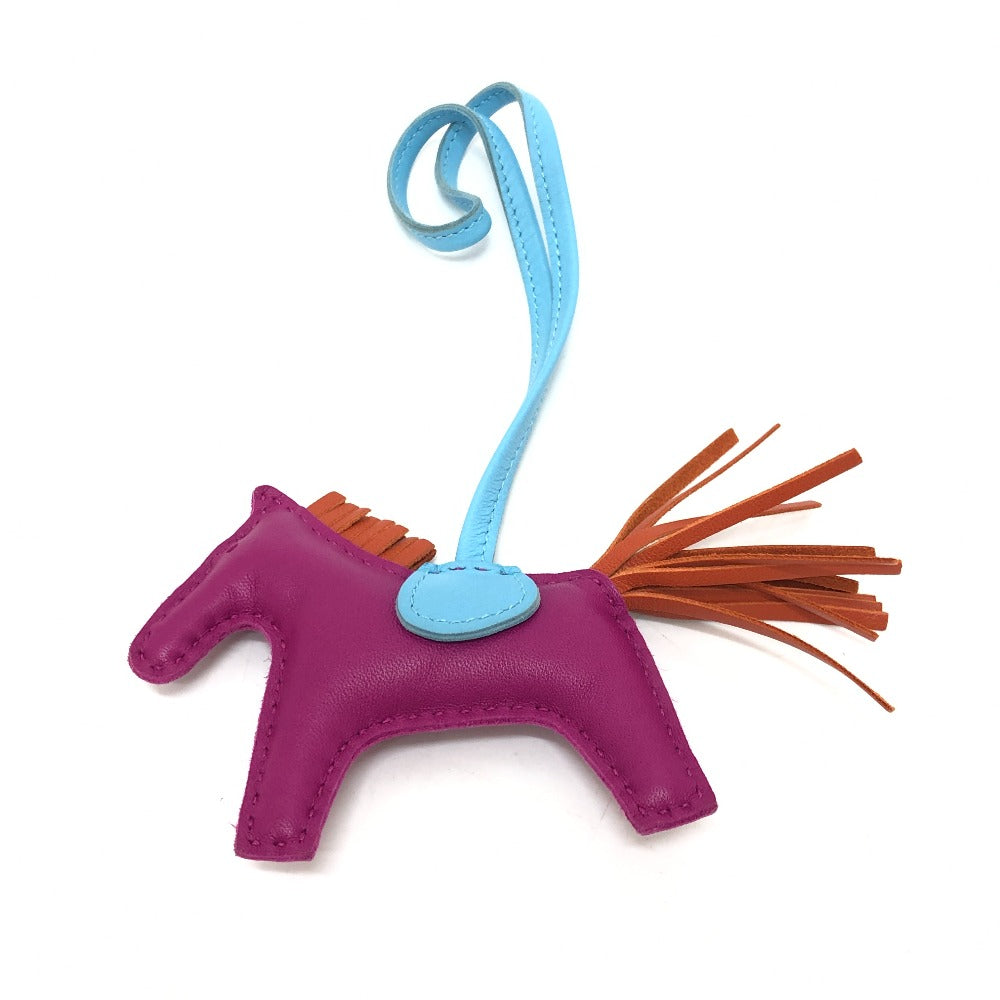 HERMES Rodeo PM Keychain, Rodeo PM Charm, Bag Charm, Anjo Milo, Women's, Rose Purple, Carnelian, Celeste Purple