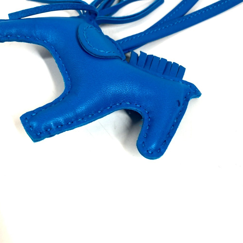 HERMES Horse Cheval Rodeo PM Rodeo PM Bag Charm Key Holder Charm Agneau Milo Unisex Blue Zanzibar Blue