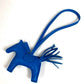 HERMES Horse Cheval Rodeo PM Rodeo PM Bag Charm Key Holder Charm Agneau Milo Unisex Blue Zanzibar Blue