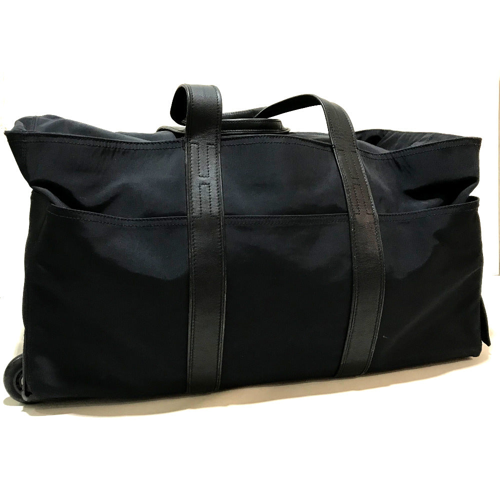 HERMES 2WAY アカプルコ カバン メンズ レディース キャリーバッグ ナイロン/レザー ユニセックス ブラック