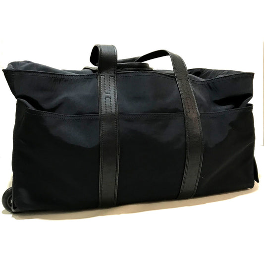 HERMES 2WAY アカプルコ カバン メンズ レディース キャリーバッグ ナイロン/レザー ユニセックス ブラック