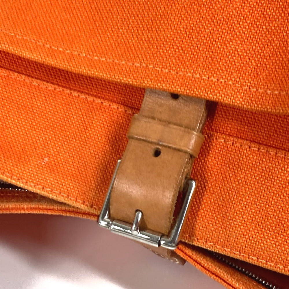 HERMES マルワリGM 肩掛け ショルダーバッグ キャンバス レディース オレンジ