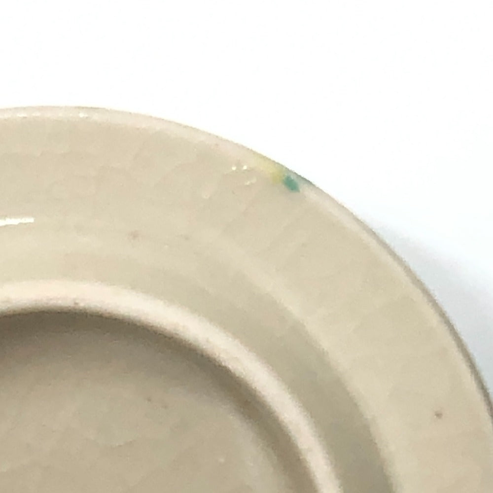 no brand 九谷焼洋山窯 青手 角福印 蓋付 夫婦湯呑 食器 コップ マグカップ 陶器 ユニセックス イエロー