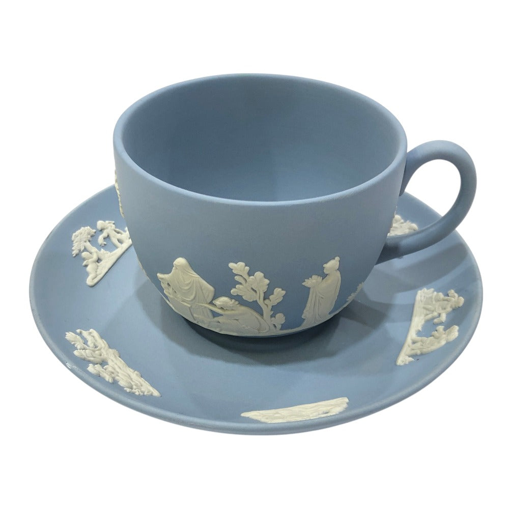 WEDGWOOD Jasper Dinnerware Cup & Saucer Teacup Ceramic Unisex Blue