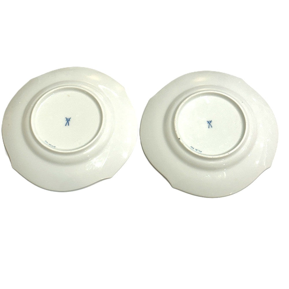 Meissen 花柄 2枚セット お皿 陶器 ユニセックス ホワイト