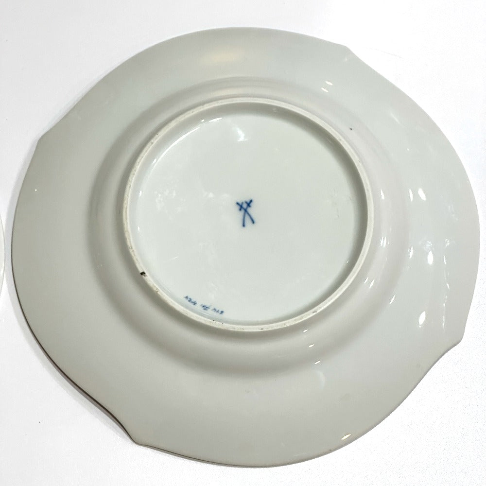Meissen 花柄 2枚セット お皿 陶器 ユニセックス ホワイト