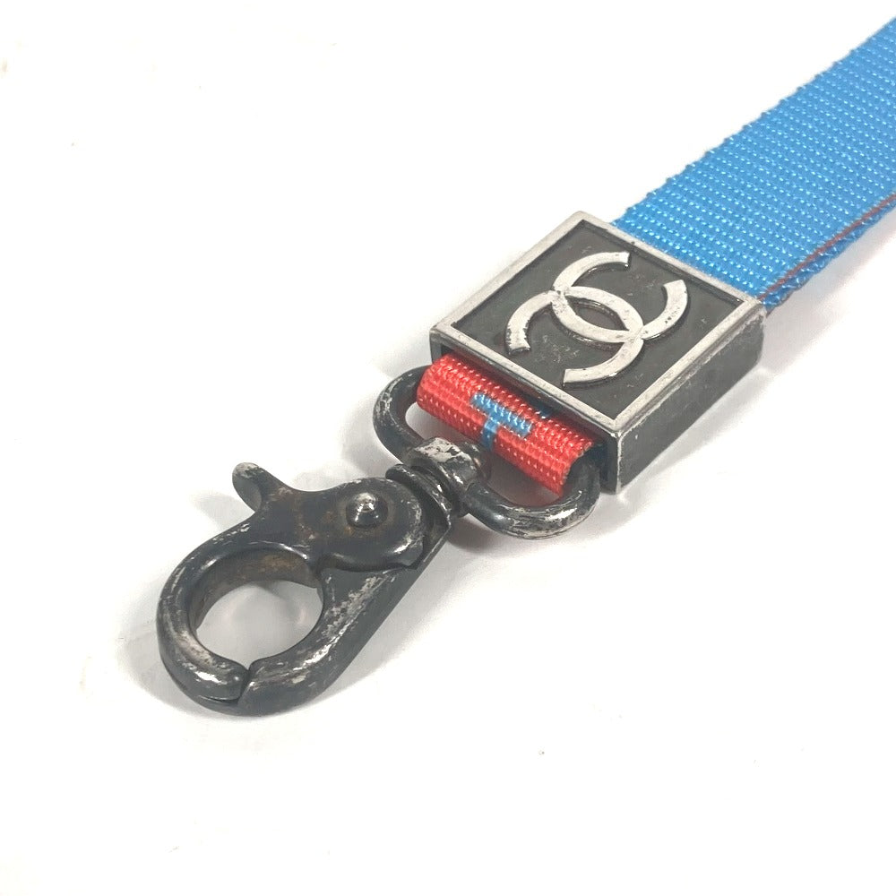 CHANEL 02S CC ココマーク アクセサリー ネックレス ストラップ ナイロンキャンバス レディース ブルー - brandshop-reference