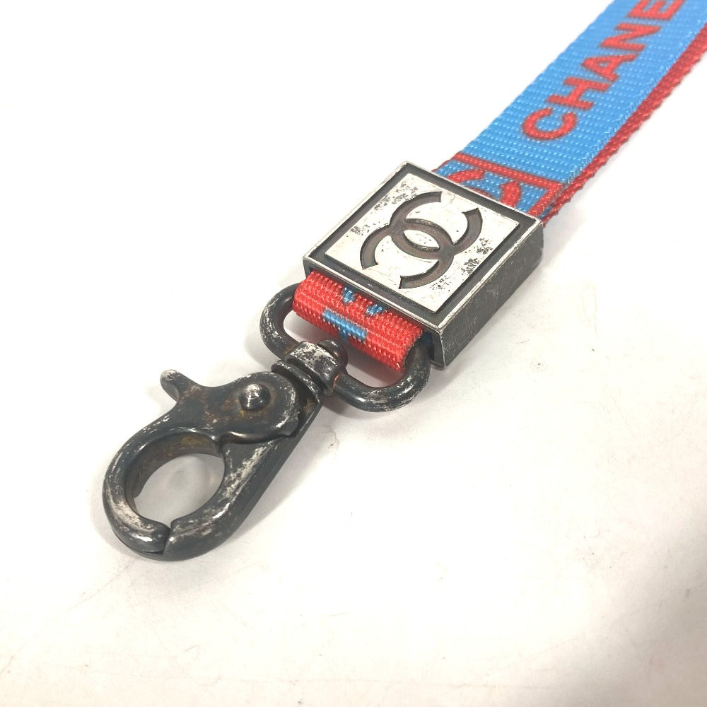 CHANEL 02S CC ココマーク アクセサリー ネックレス ストラップ ナイロンキャンバス レディース ブルー - brandshop-reference
