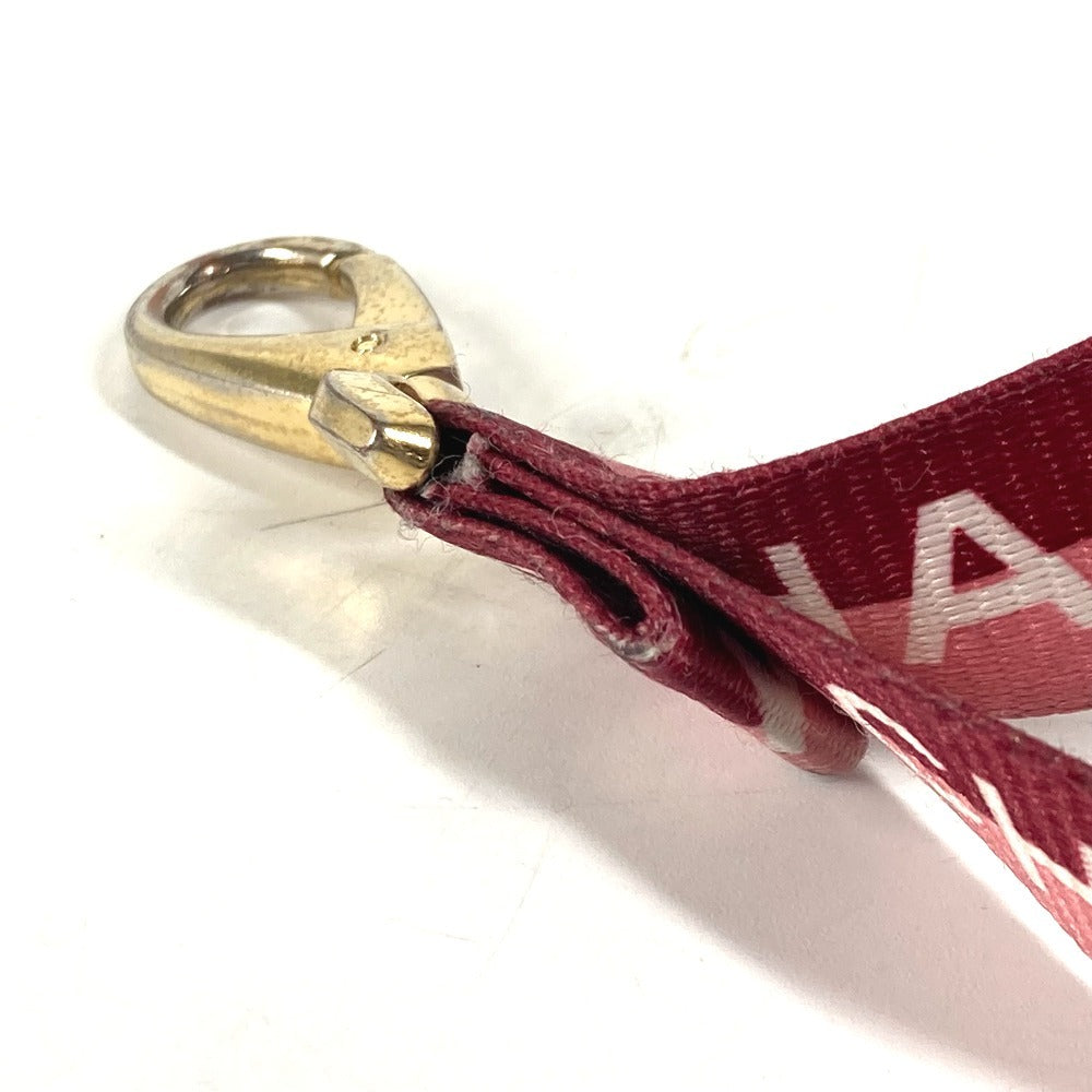 CHANEL 01P ロゴ ネックストラップ アクセサリー ストラップ キャンバス レディース ピンク
