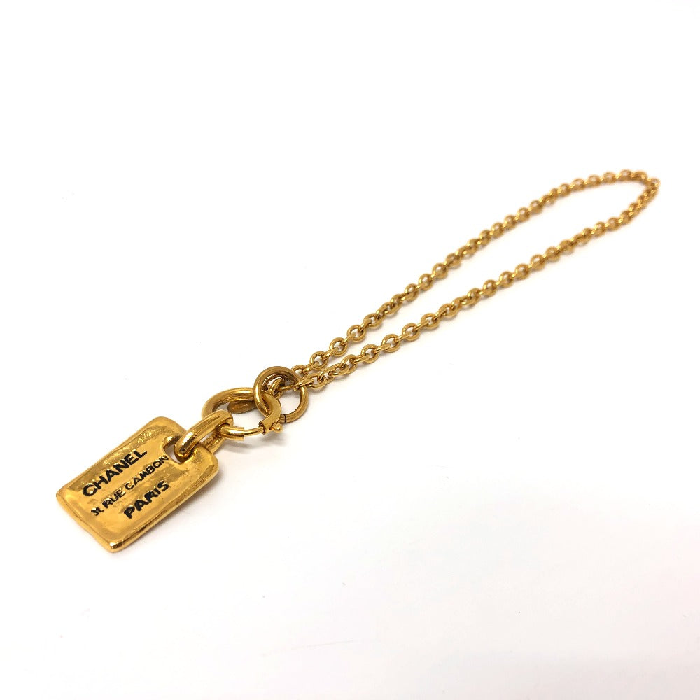 CHANEL タグ プレート ネックレス メタル レディース ゴールド