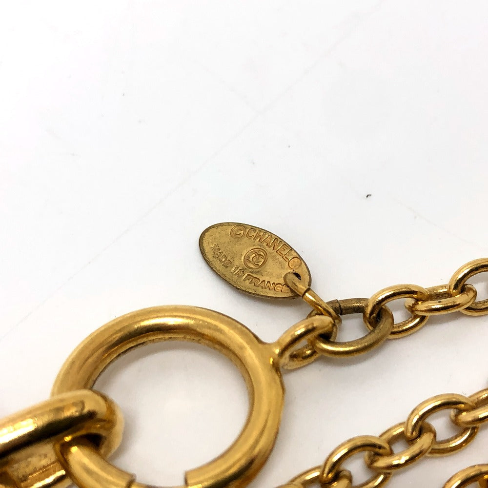 CHANEL タグ プレート ネックレス メタル レディース ゴールド