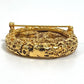 CHANEL Coco Mark Clear Lava Circle Pin Brooch 93A, Metal, Women's, Gold