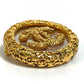 CHANEL Coco Mark Clear Lava Circle Pin Brooch 93A, Metal, Women's, Gold