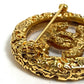 CHANEL Coco Mark Clear Lava Circle Pin Brooch 93A, Metal, Women's, Gold