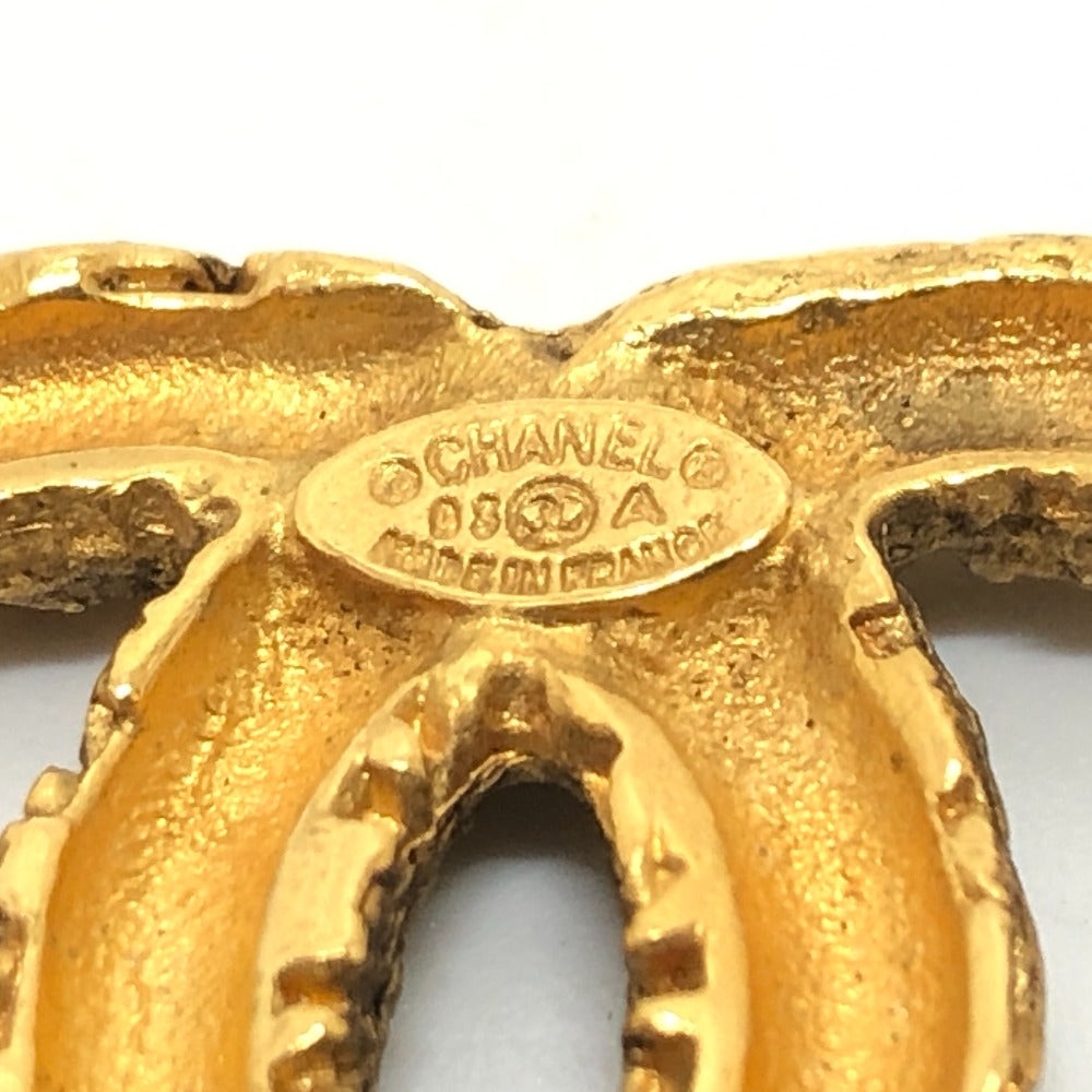 CHANEL 93Ａ ココマーク フリンジ 溶岩 ブローチ 小物 ブランド小物 アクセサリー ブローチ メタル レディース ゴールド