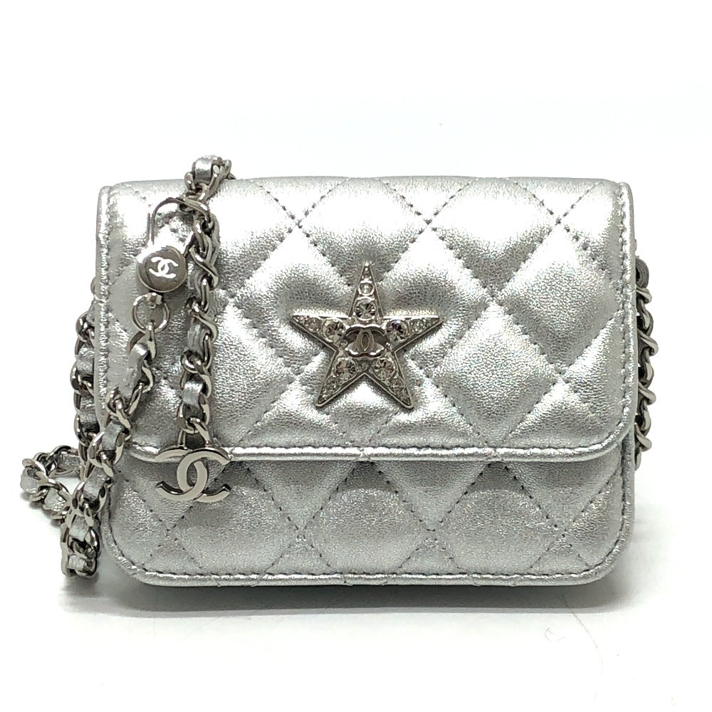 CHANEL イヤーギフト 顧客限定 スター ラインストーン カバン マトラッセ ミニ ショルダーバッグ レザー レディース シルバー