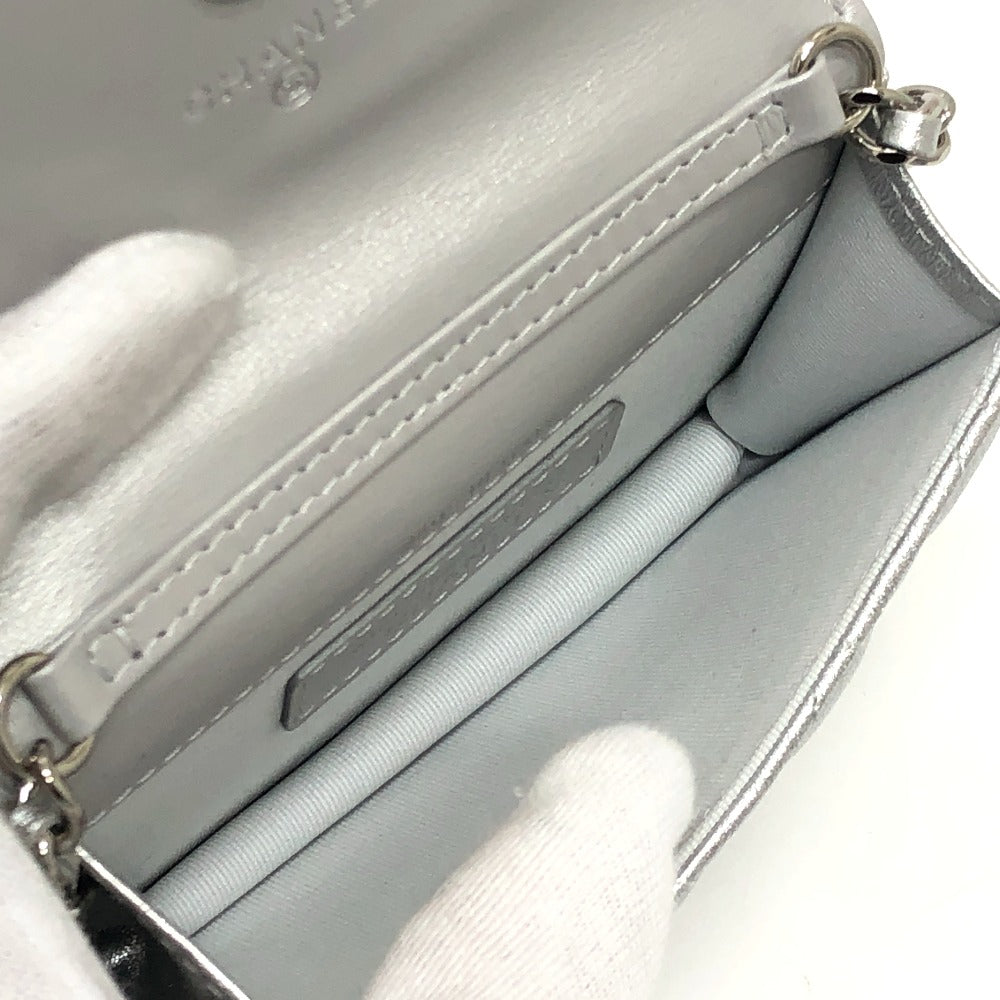 CHANEL イヤーギフト 顧客限定 スター ラインストーン カバン マトラッセ ミニ ショルダーバッグ レザー レディース シルバー