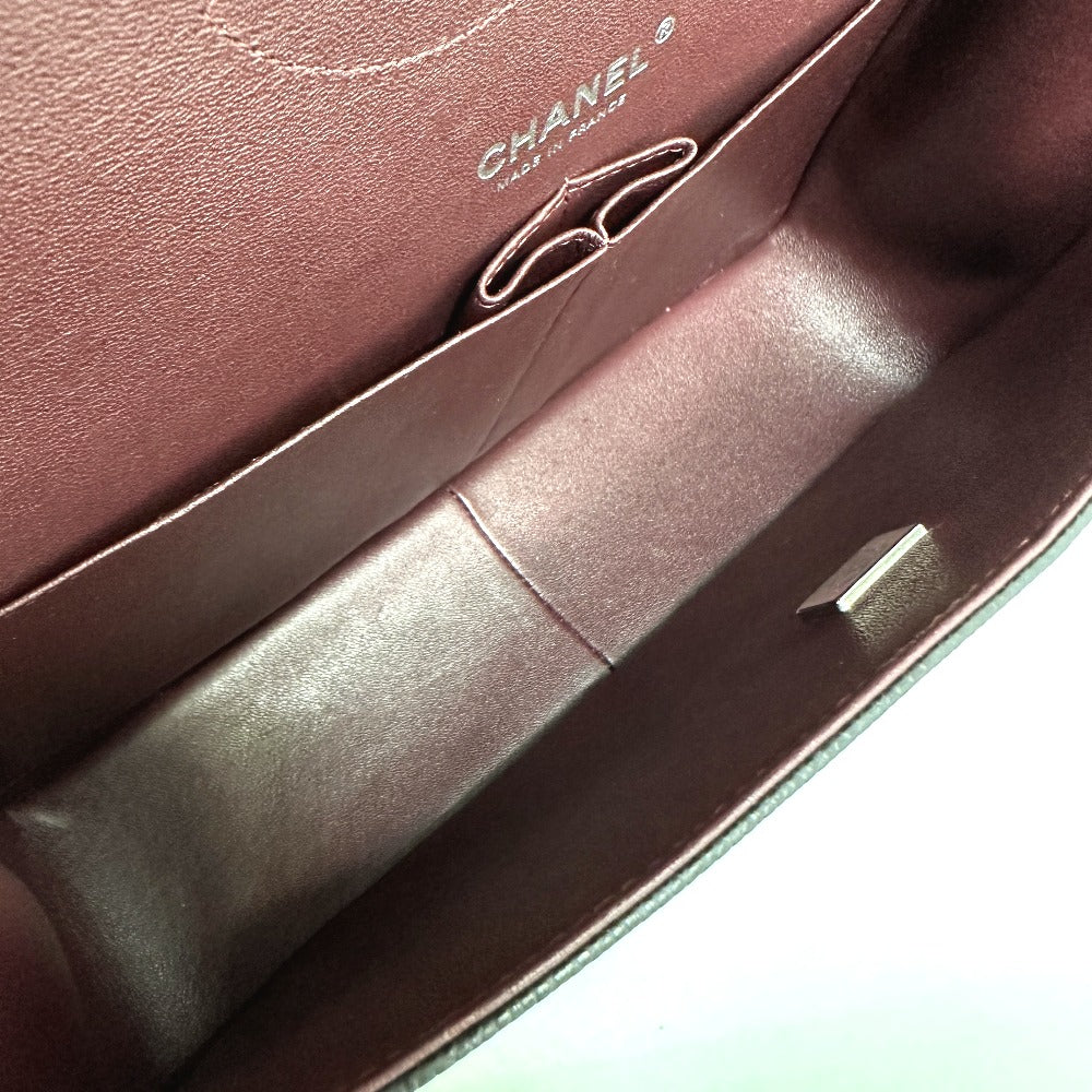 CHANEL A58600 CC ココマーク ロゴ デカマトラッセ30 Wフラップ デカマト チェーンバッグ カバン 斜め掛け Wチェーン ショルダーバッグ キャビアスキン レディース ブラック
