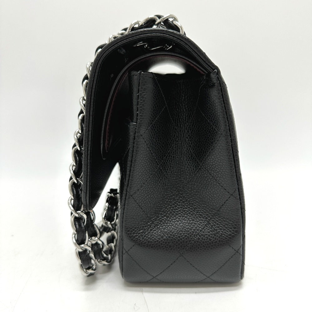 CHANEL A58600 CC ココマーク ロゴ デカマトラッセ30 Wフラップ デカマト チェーンバッグ カバン 斜め掛け Wチェーン ショルダーバッグ キャビアスキン レディース ブラック