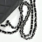 CHANEL A58600 CC ココマーク ロゴ デカマトラッセ30 Wフラップ デカマト チェーンバッグ カバン 斜め掛け Wチェーン ショルダーバッグ キャビアスキン レディース ブラック