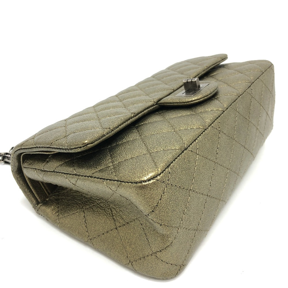 CHANEL Matelasse 2.55 Hardware Quilted Matelasse25 Matelasse 25 Shoulder bag Double Chain Shoulder bag Bag Crossbody bag Shoulder Bag Calfskin BronzeGold Gold/SilverHardware Used