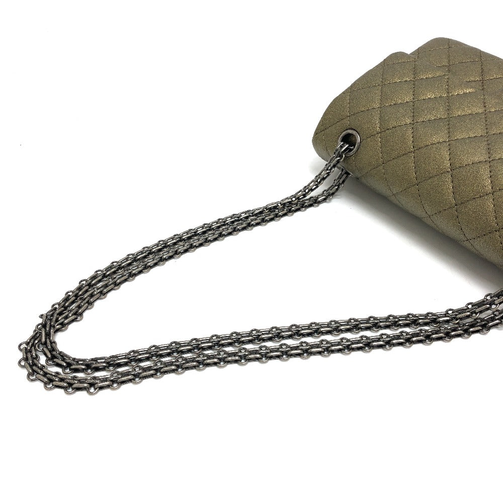 CHANEL Matelasse 2.55 Hardware Quilted Matelasse25 Matelasse 25 Shoulder bag Double Chain Shoulder bag Bag Crossbody bag Shoulder Bag Calfskin BronzeGold Gold/SilverHardware Used