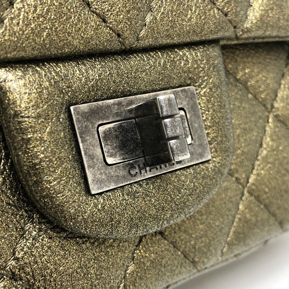 CHANEL Matelasse 2.55 Hardware Quilted Matelasse25 Matelasse 25 Shoulder bag Double Chain Shoulder bag Bag Crossbody bag Shoulder Bag Calfskin BronzeGold Gold/SilverHardware Used