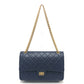 CHANEL マトラッセ マトラッセ ダブルフラップ 2.55金具 カバン 肩掛けバッグ 斜め掛けバッグ ショルダーバッグ レザー レディース ネイビー